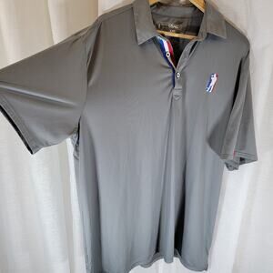 USAG U Suck At Golf Polo Shirt Mens XXL Gray Performance Short Sleeve